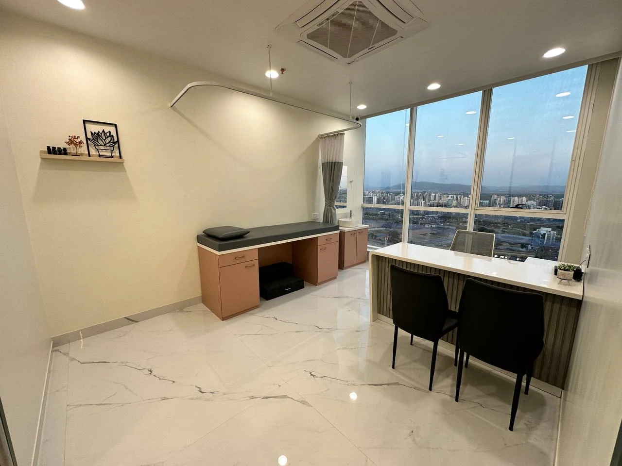 Fully equipped medical consultation room at CliniQube co-working space, Kharghar Navi Mumbai
